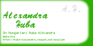 alexandra huba business card